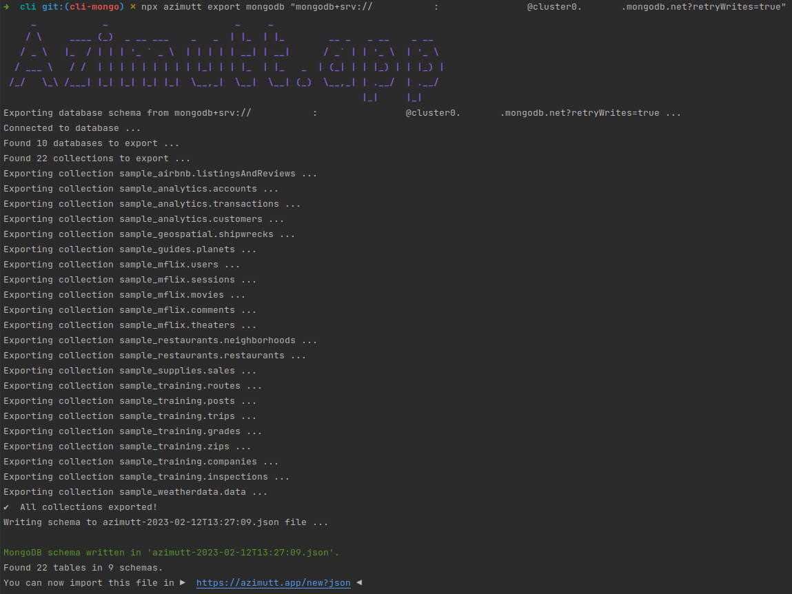 MongoDB sample schema logs